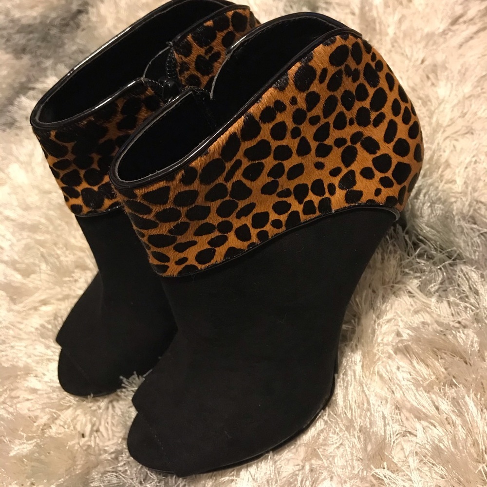 Nine West Peep Toe Ankle Heel Boots